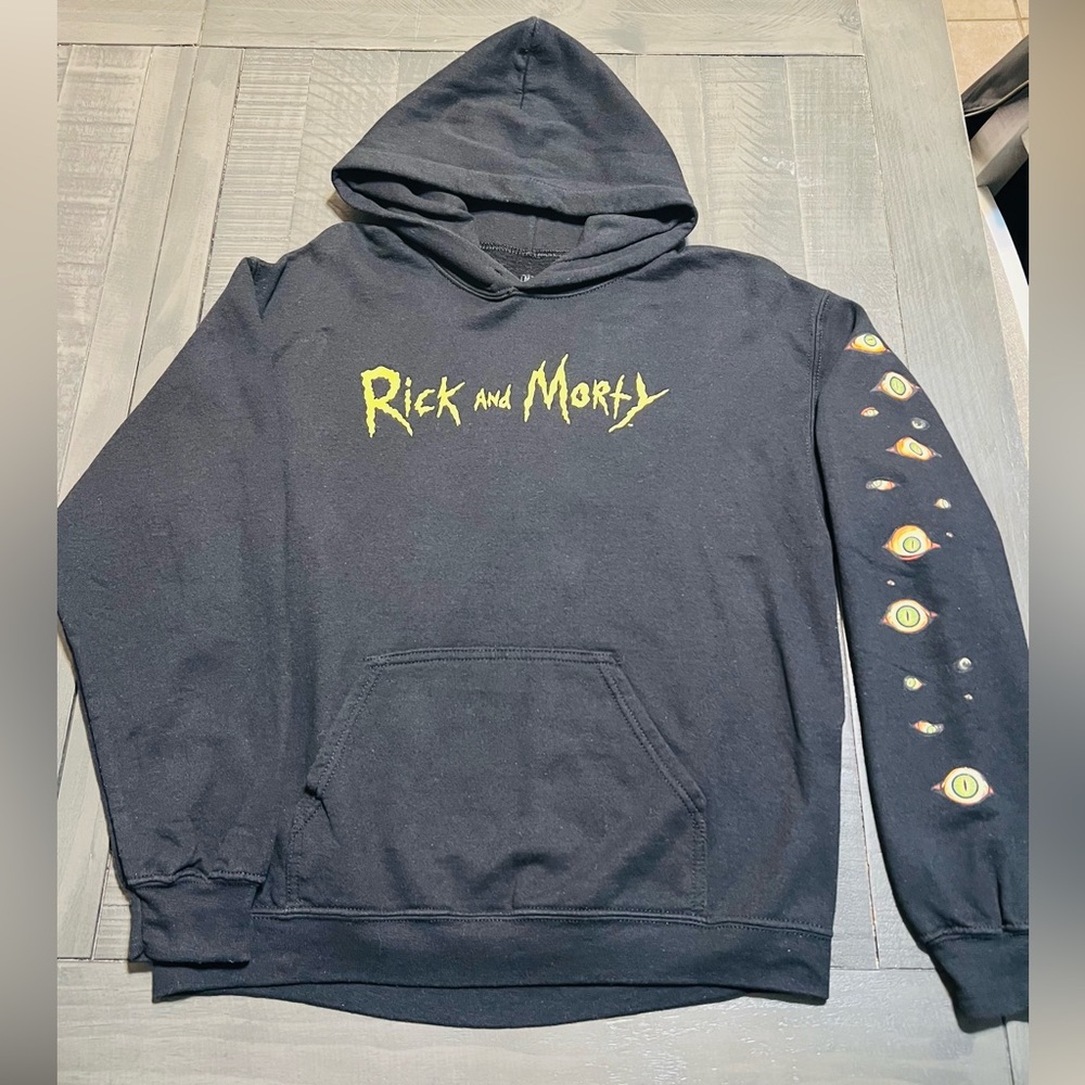 Rick And Morty Adult Swim Cartoon Sweatshirt Adult Size M Hoodie Pullover Skate